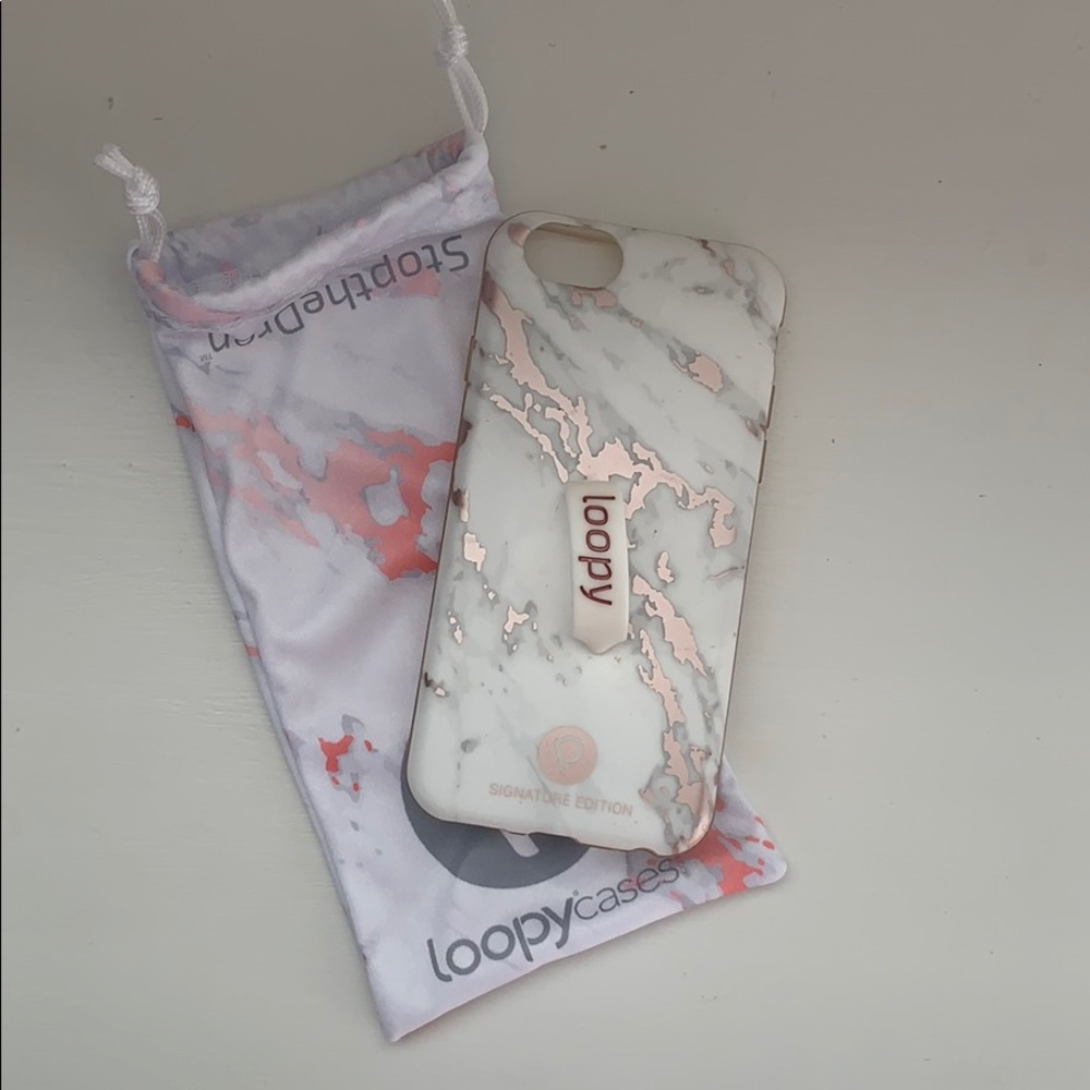 Rose Marble Metallic Loopy Case